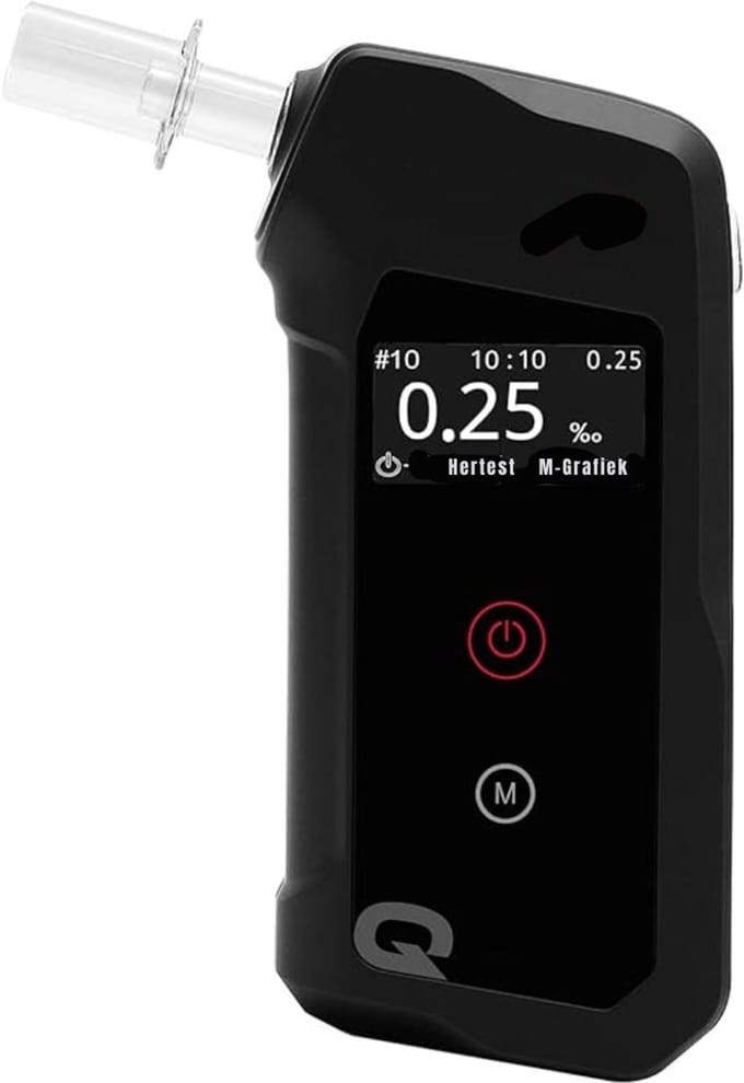 GTB® Blaastest - Alcoholtesters - Blaastest Alcohol - Zwart - 20cm x 10cm x 5cm