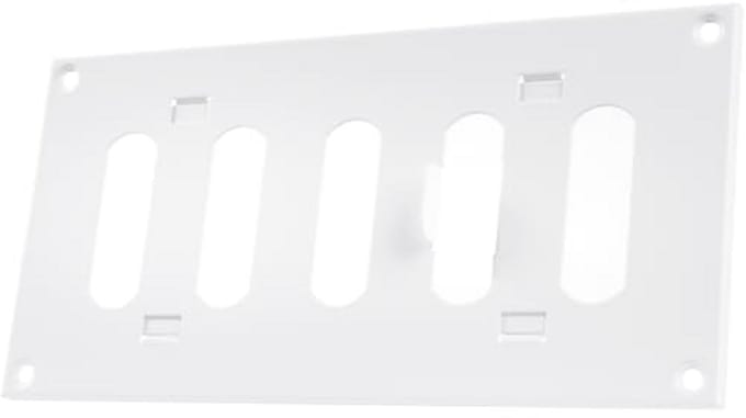 Rechthoekig Ventilatierooster 200 x 100 mm - Wit - Voor Verwarming en Koeling
