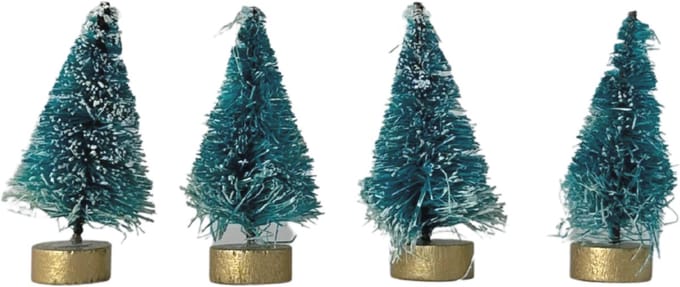 3BMT Mini Kerstboompjes - 4 Stuks - 4 Centimeter