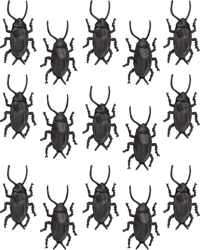 Nep kevers/kakkerlakken - 20x stuks - 5 cm - zwart - halloween/horror