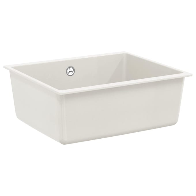 vidaXL - Wasbak - 80% - Kwarts - en - 20% - Hars - 530 - x - 460 - mm - Wit