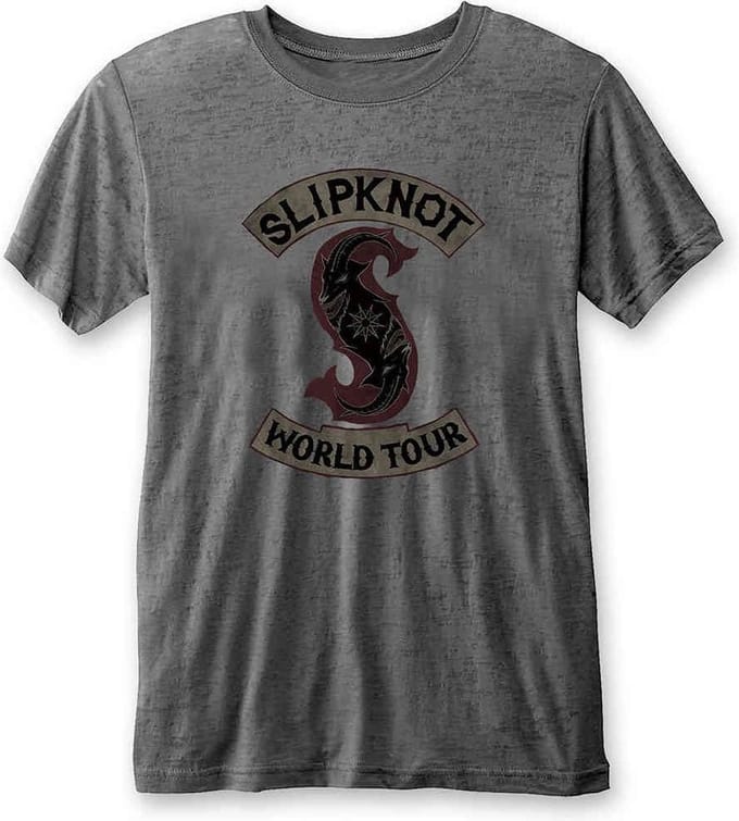 Slipknot - World Tour Heren Tshirt - S - Grijs