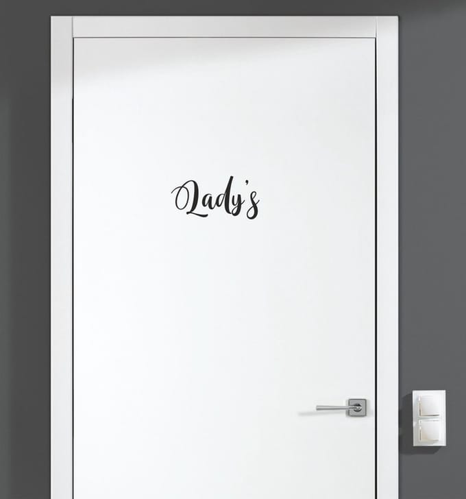 Deursticker - Ladys - Zwart 12x6