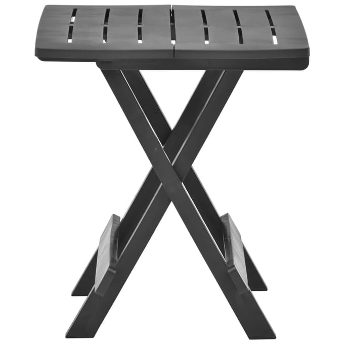 vidaXL - Tuintafel - inklapbaar - 45x43x50 - cm - kunststof - antraciet