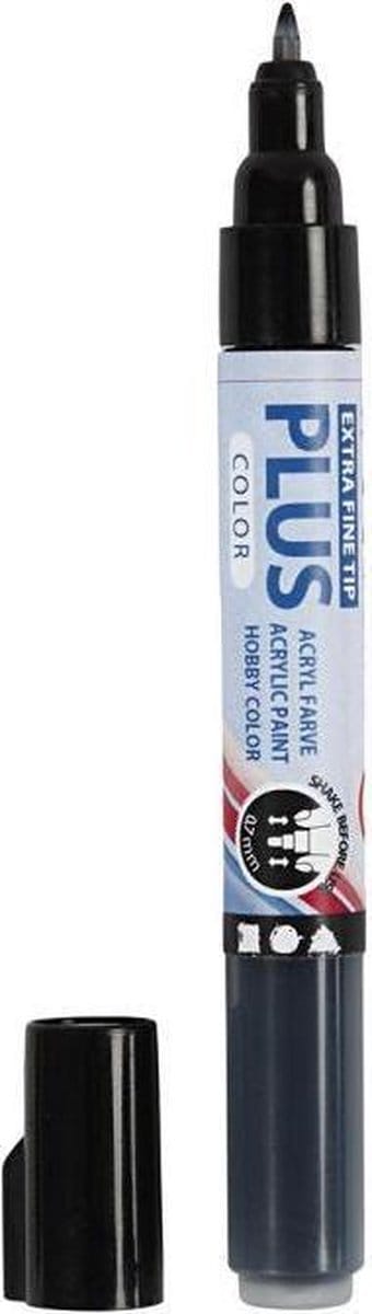 Plus Color Marker, L: 14,5 cm, lijndikte 0,7 mm, zwart, 5,5 ml, 1 stuk