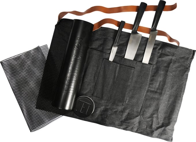 Homey's Grilla Barbecue-set - 5-delig - 3 messen, grillmat en keukenschort