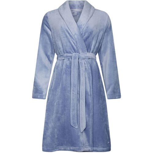 Pastunette - Badjas - Blue Fog - Flanel/Fleece - Blauw - Maat L