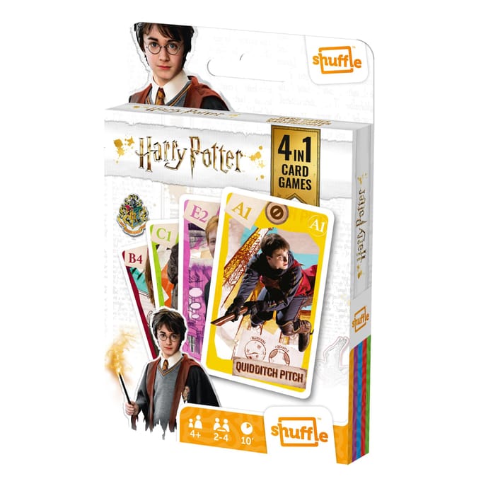 Shuffle Harry Potter - 4-in-1 Kaartspellen (Kwartet, memo, snap, actiespel)
