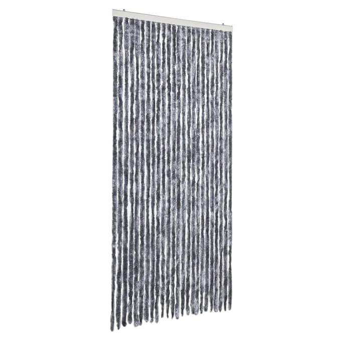vidaXL - Vliegengordijn - 100x200 - cm - chenille - zilver