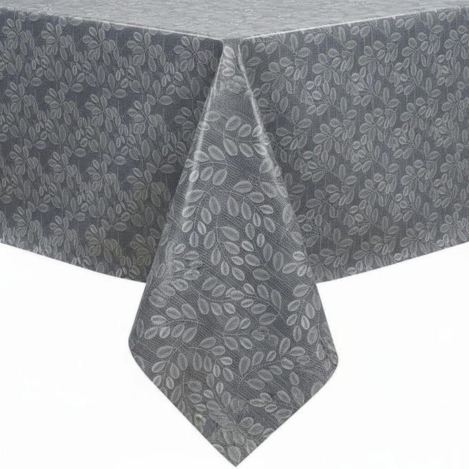 Protecttable - Tafelzeil Bladensymfonie Grijs 140x250cm - Tafelkleed Afwasbaar - Kunststof