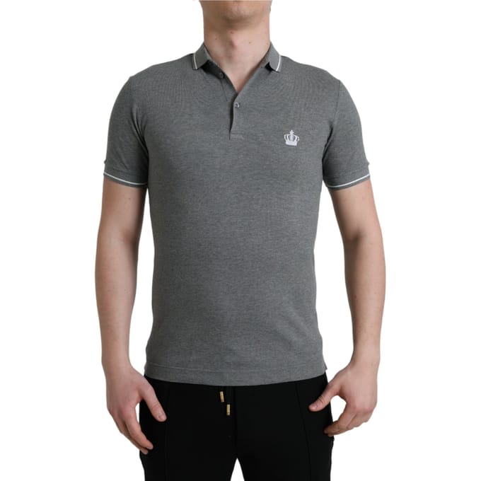 Kroon Polo Shirt Grijs Korte Mouwen