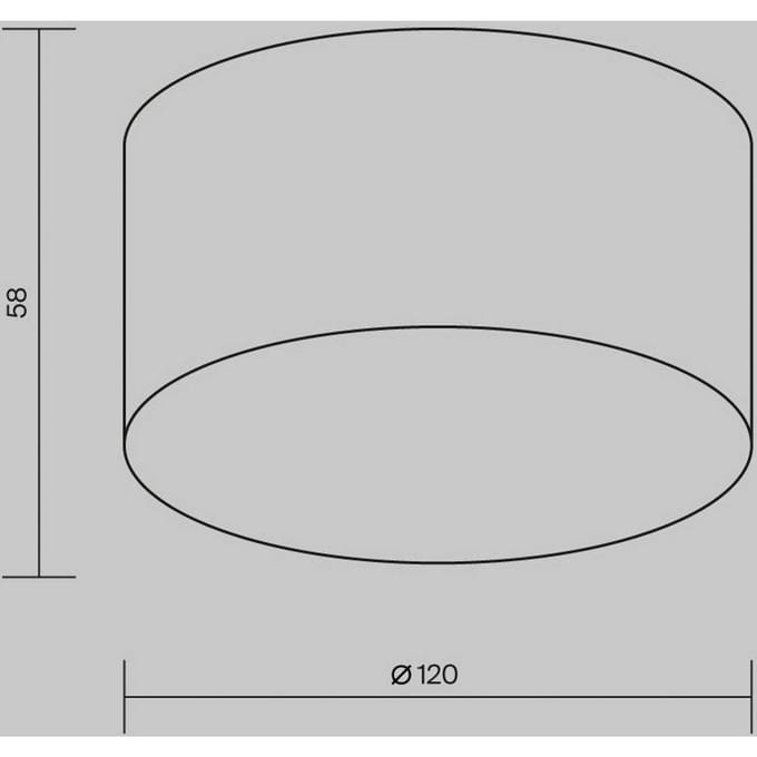 Maytoni LED buiten plafondlamp Zon, wit, Ø 12 cm, 3.000 K, metaal