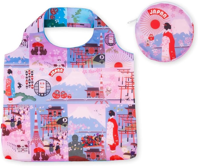 Herbruikbare boodschappentas met Japans ontwerp - opvouwbare en compacte tas
