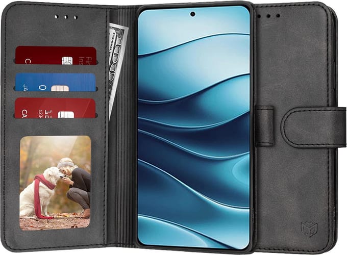 Hoesje geschikt voor Xiaomi Redmi Note 14 5G - Techsuit Diary Book Wallet Case - Zwart