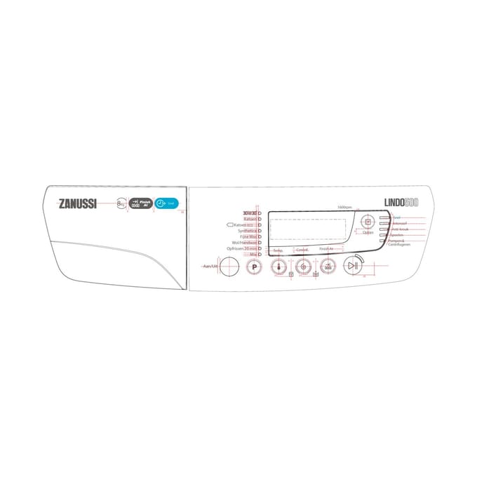 AEG controlepaneel, wit, Zanussi 140046830026
