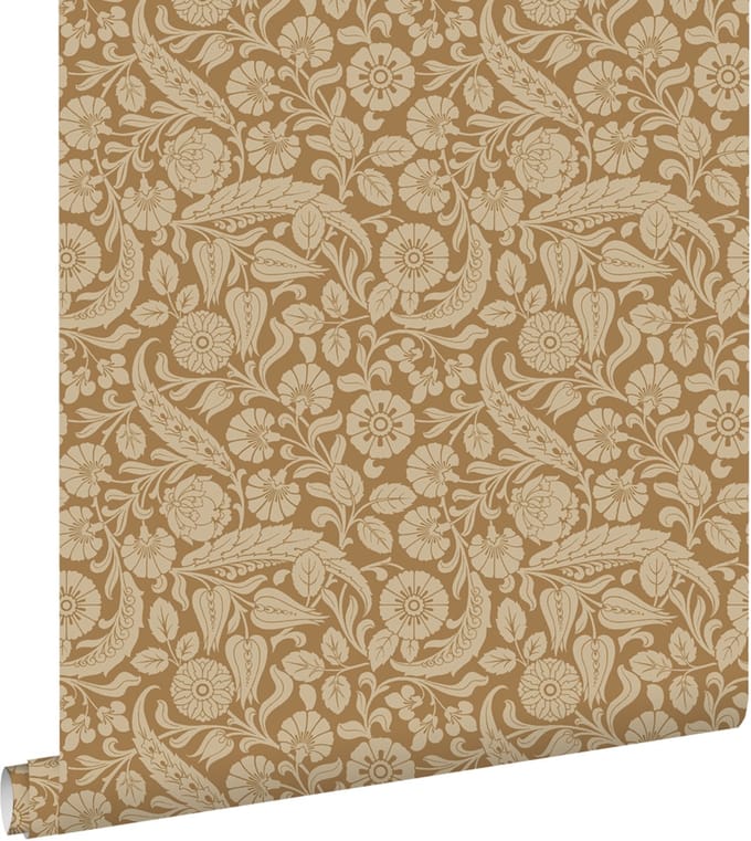 ESTAhome behang bloemmotief roest bruin - 50 x 900 cm - 139785