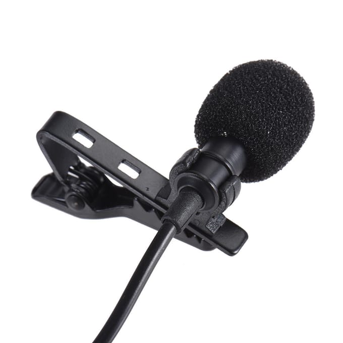 Stéréo Lavalier Microphone Casque Écouteur Casque pour iPhone SAMSUNG PC noir