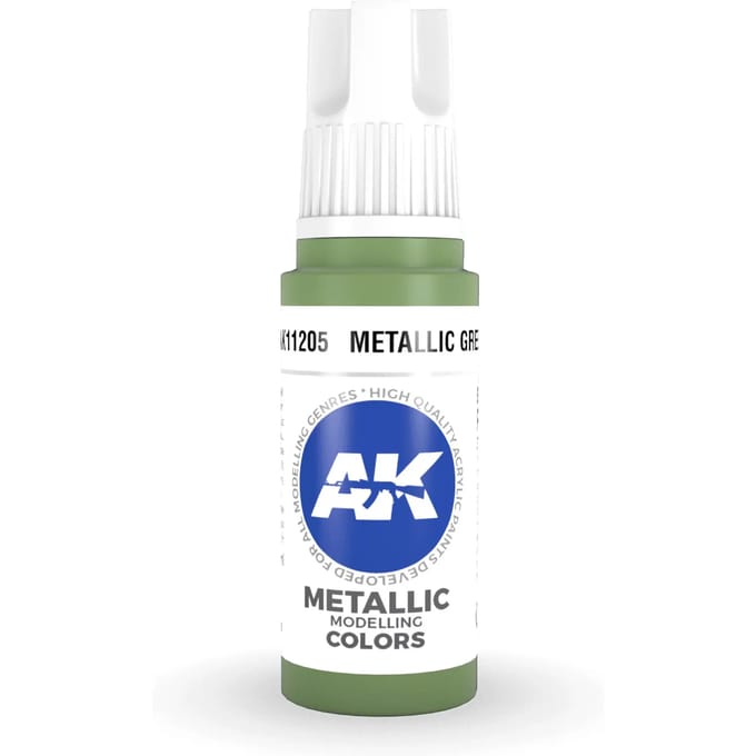 Metallic Green Acrylic Modelling Color - 17ml - AK-11205