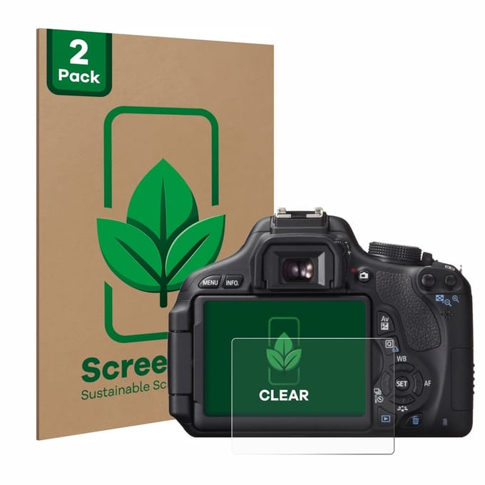 2 Stuks Screenprotector voor Canon EOS 600D - Hoogwaardige Beschermfolie transparant