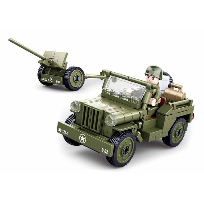 143 STKS WOII Legerauto Blok Speelgoed Kinderen Blokken Militaire Constructie Jongens Cadeau gray