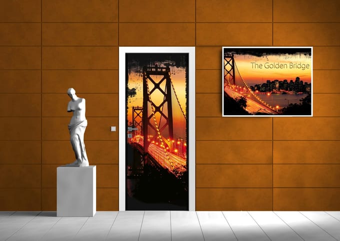 City Skyline Golden Gate Bridge Photo Wallcovering