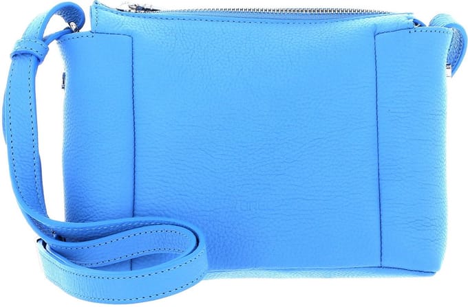 BREE Leren Schoudertas Tana 3 Cross Shoulder Bag Wave Lichtblauw