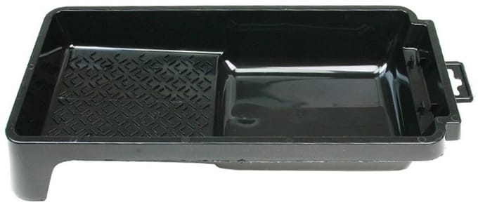 Verfbak voor verfrollers/lakrollers zwart tot 10 cm - verfspullen / schildersbenodigdheden