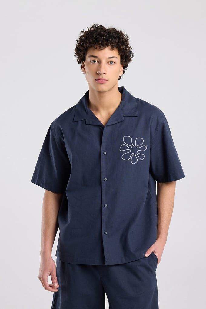 America Today Ivan Washed Blue Größe: M | Casual hemden Outlet | Herren | Blau