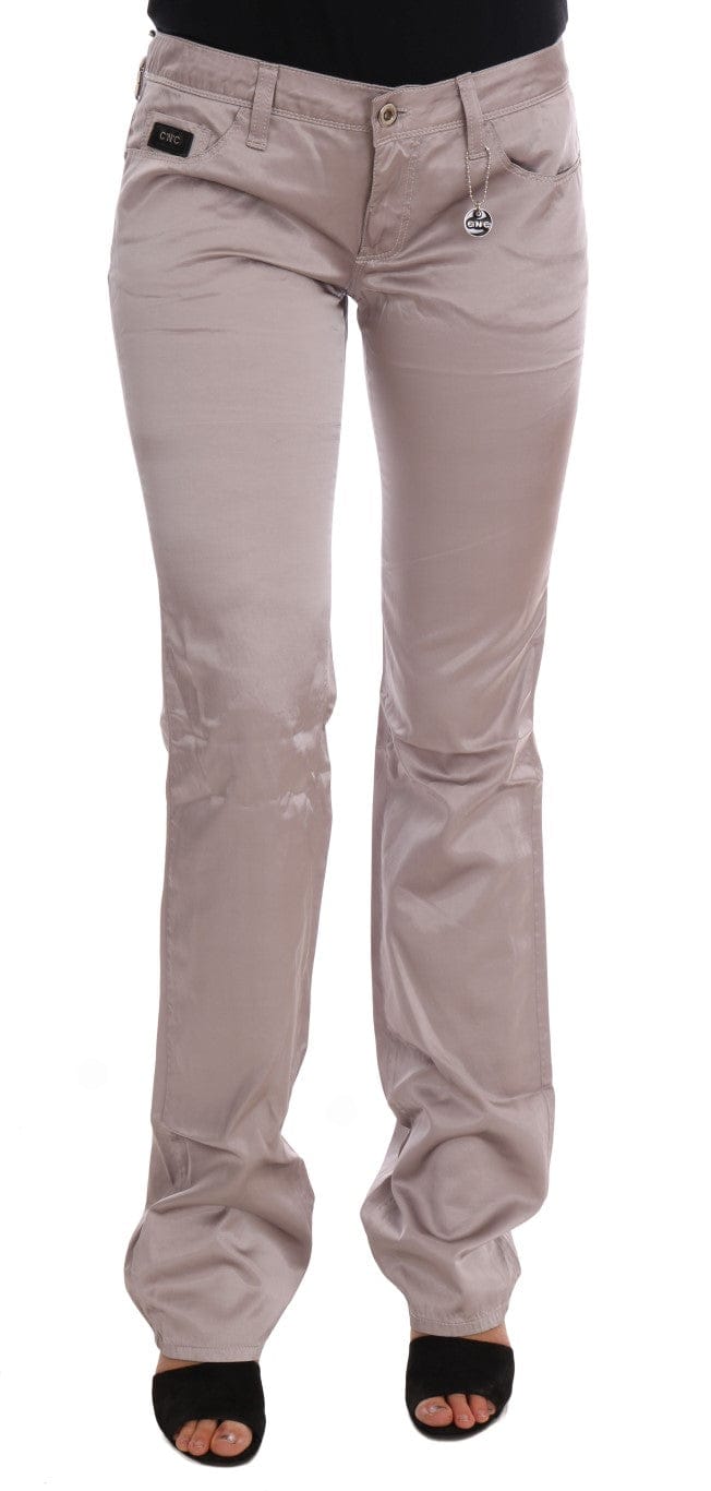 Costume National Beigekleurige Katoenen Slim Fit Jeans
