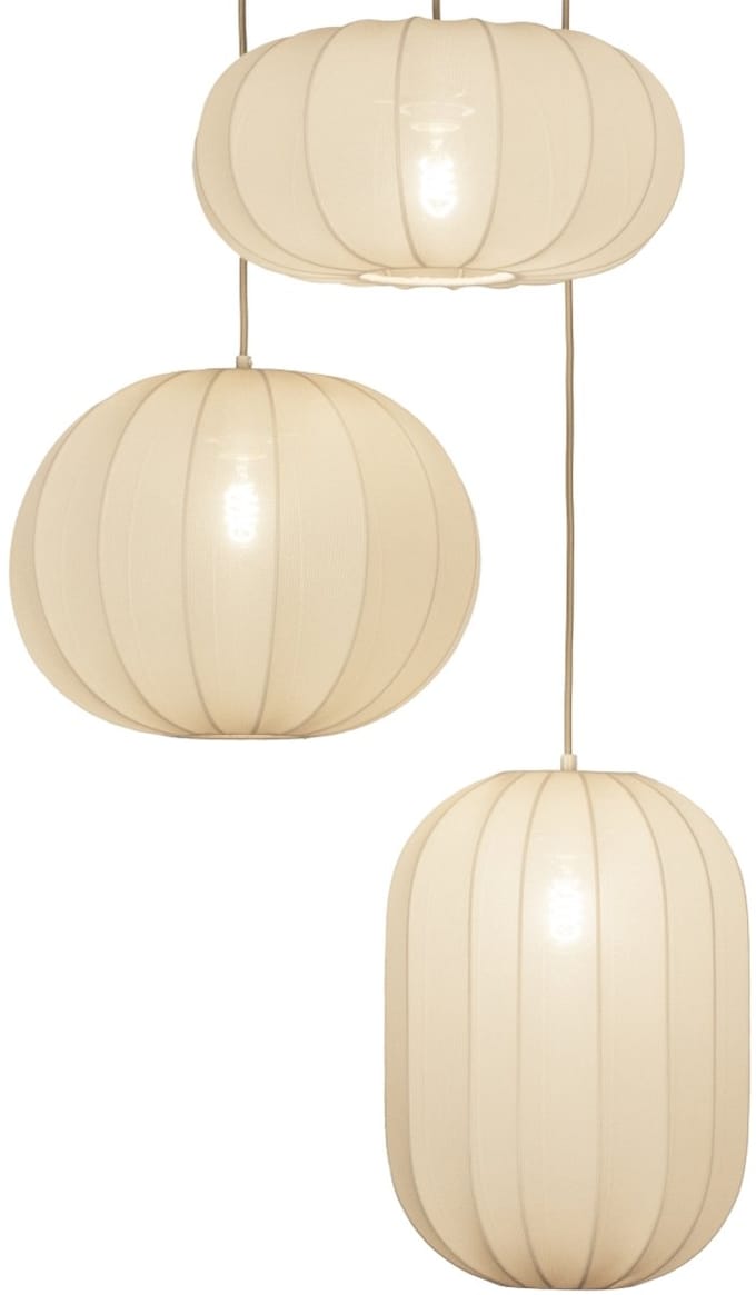 Lumidora Hanglamp 74885 - TACK - 3 Lichts - E27 - Beige - Zand - Metaal - ⌀ 58 cm