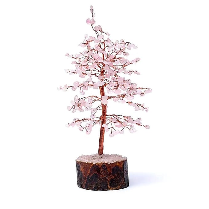 Edelsteenboom rozenkwarts 23 cm