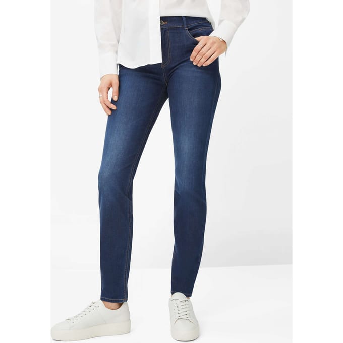 Brax Dames Jeans  Style SHAKIRA ocean blue, denim blauw regular, maat 48