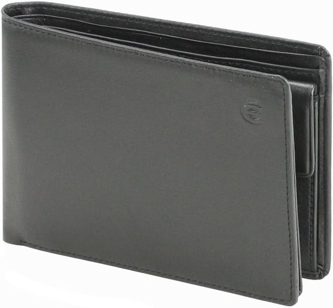 Esquire Logo Portemonnee Leer 13 cm - Jongens - Horizontaal - schwarz
