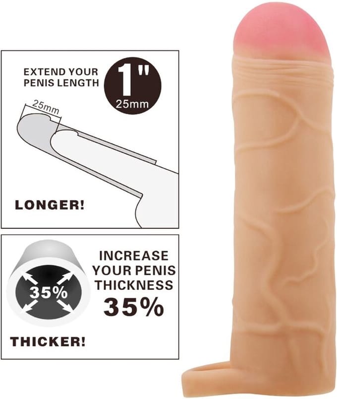 PRETTY LOVE - BUNION PENISVERLENGER DEKSEL VLEES | PENIS SLEEVE | SEKSSPEELTJES VOOR VROUW | SEX TOYS VOOR VROUW | SEKSSPEELTJES VOOR VROUW | SEX TOYS VOOR KOPPELS | SEKSSPEELTJES VOOR KOPPELS | PENIS SLEEVE