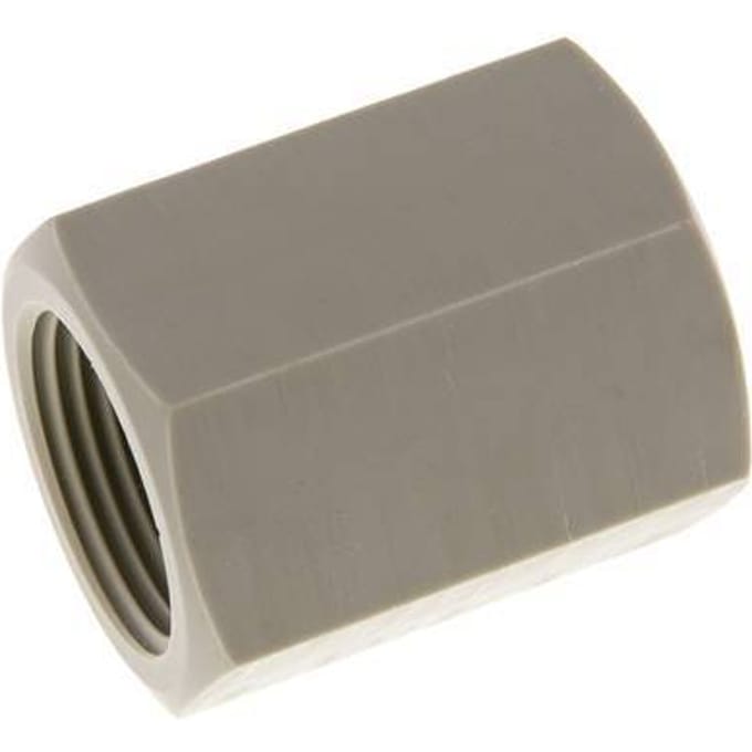 Sok G1'' Binnendraad Polypropyleen (PP) 10bar FDA 43mm Hex