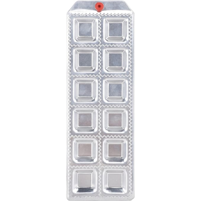 Vierkante Ravioli Maker Multifunctioneel 12 Gaten Dumpling Maakgereedschap Aluminiumlegering Pastamaker Bakplaat white