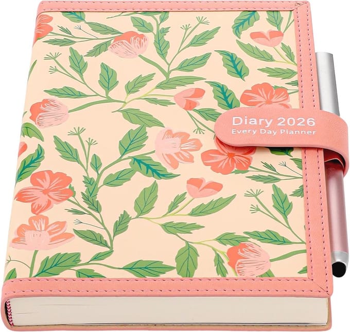 Dagboek 2026 A5 - Dagelijkse Planner met Pen, Stickers en Accessoires