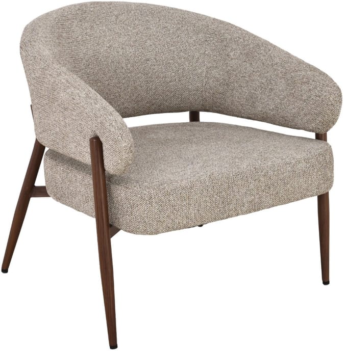 Fauteuil Dilan Hush Walnoot bruin - Japandi