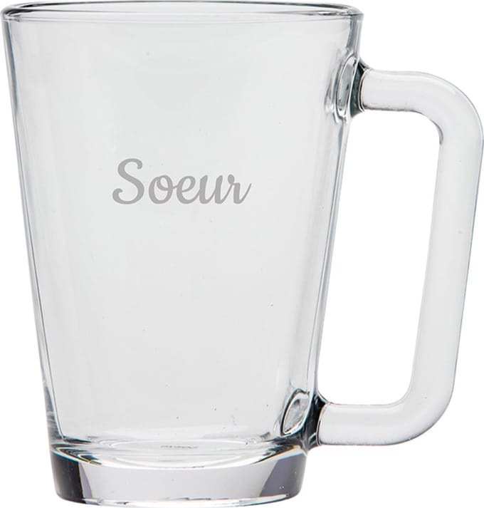 Theeglas gegraveerd - 26cl - Soeur