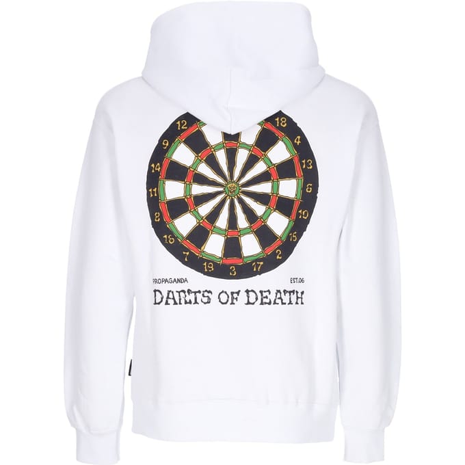 Darts Hoodie Wit lichtgewicht herensweatshirt met capuchon