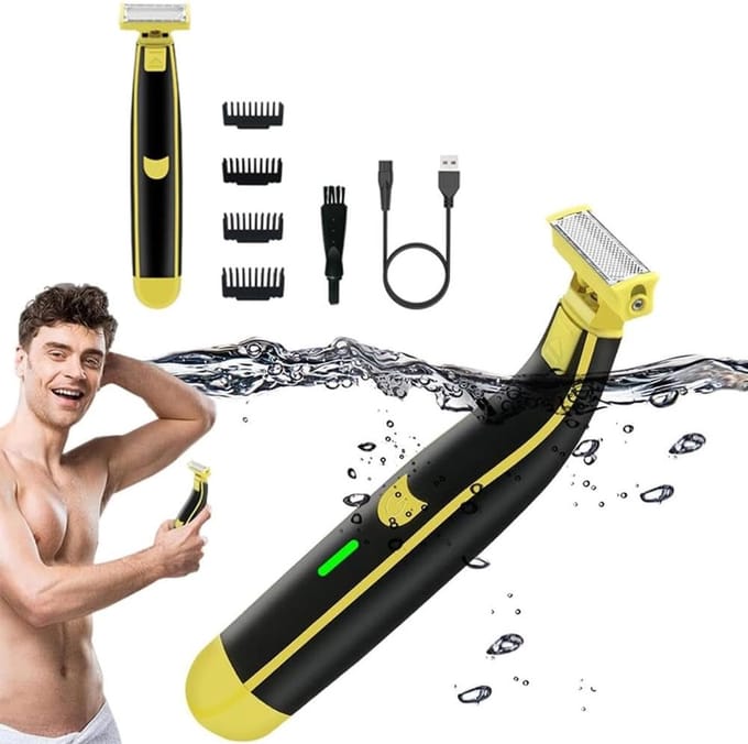 Waterdicht Elektrisch Scheerapparaat voor Mannen - Nat en Droog Gebruik, Ergonomisch Ontwerp