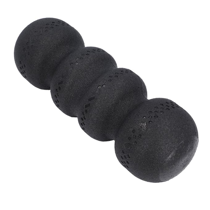 Foamroller 18 Inch Zwart EPP Hardheid 75 Gegroefd Ontwerp Spier Massage Roller voor Oefeningen black
