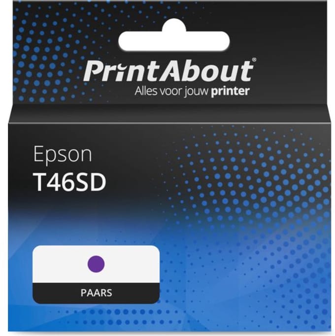PrintAbout huismerk Inktcartridge T46SD Paars Geschikt voor Epson