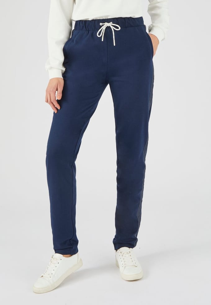 Damart - Joggingbroek bouclé tricot - Dames - Blauw - M
