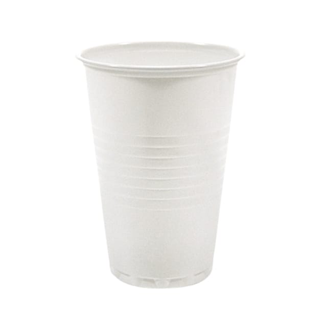 Beker IEZZY 180ml Ø70mm plastic 100 stuks wit verstevigde onderkant