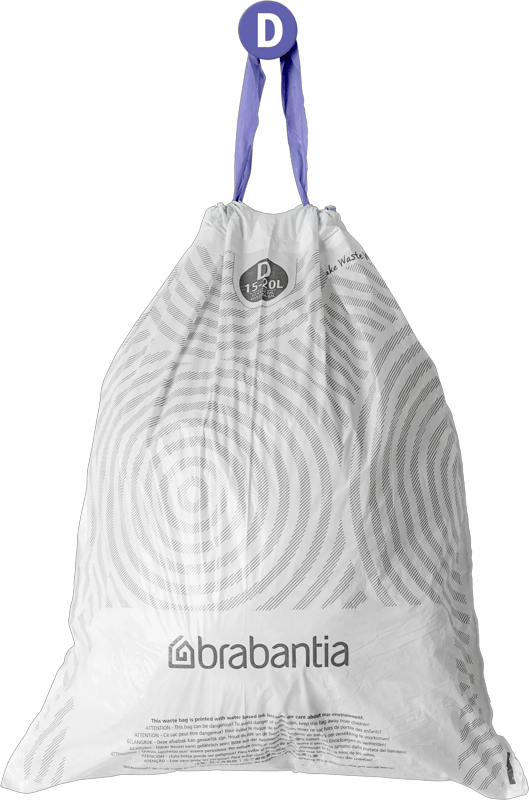 Brabantia PerfectFit Vuilniszakken - 15/20 l - Code D - 6 rollen x 20 stuks