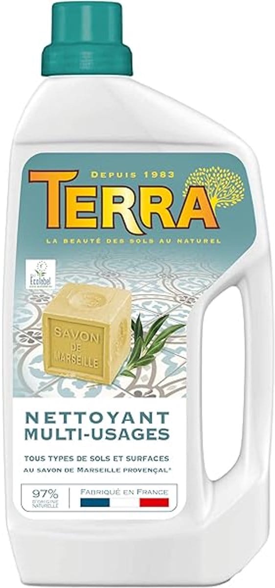 Terra Nettoyant Multi-Usages – Savon de Marseille – 97% d’Origine Naturelle – 900 ml