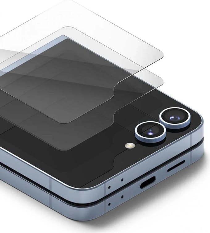 Ringke Cover Display Geschikt voor Samsung Galaxy Z Flip 6 - 9H Tempered Glass Screen Protector (2-Pack)