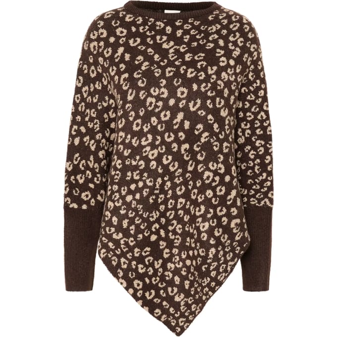 Poncho KAmolly Poncho Oversize fit brown