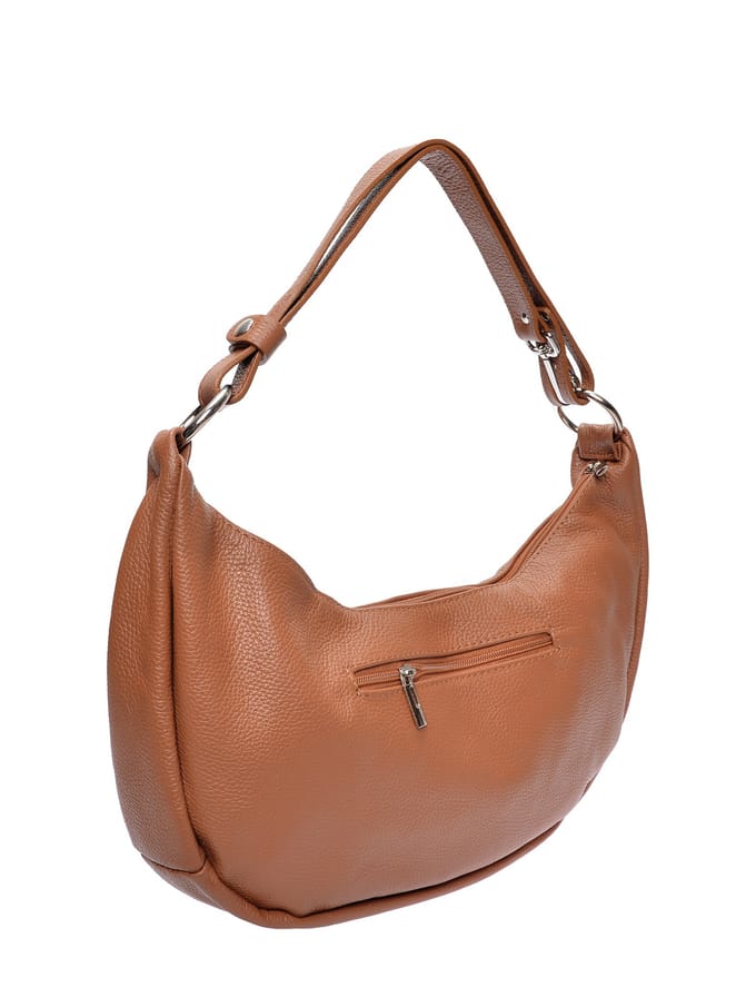 Anna Luchini Brown Rundleer Tas